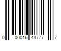 Barcode Image for UPC code 000016437777