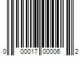 Barcode Image for UPC code 000017000062