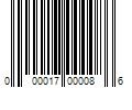 Barcode Image for UPC code 000017000086