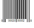 Barcode Image for UPC code 000020000028