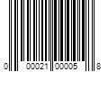 Barcode Image for UPC code 000021000058