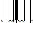 Barcode Image for UPC code 000022000057