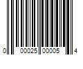 Barcode Image for UPC code 000025000054