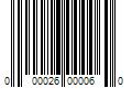 Barcode Image for UPC code 000026000060