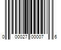 Barcode Image for UPC code 000027000076