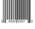 Barcode Image for UPC code 000040000015