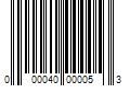 Barcode Image for UPC code 000040000053