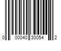 Barcode Image for UPC code 000040300542