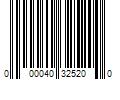 Barcode Image for UPC code 000040325200