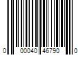 Barcode Image for UPC code 000040467900