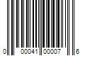 Barcode Image for UPC code 000041000076