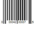 Barcode Image for UPC code 000042000075