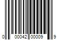 Barcode Image for UPC code 000042000099