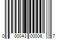 Barcode Image for UPC code 000043000067