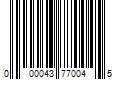 Barcode Image for UPC code 000043770045