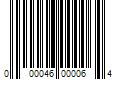 Barcode Image for UPC code 000046000064