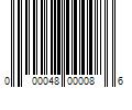 Barcode Image for UPC code 000048000086