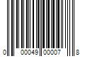 Barcode Image for UPC code 000049000078