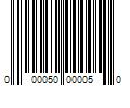 Barcode Image for UPC code 000050000050