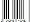 Barcode Image for UPC code 0000518400033