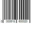 Barcode Image for UPC code 0000518600020