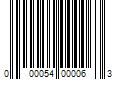 Barcode Image for UPC code 000054000063