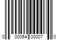 Barcode Image for UPC code 000054000070