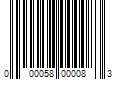 Barcode Image for UPC code 000058000083