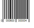 Barcode Image for UPC code 0000600000004