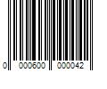 Barcode Image for UPC code 0000600000042