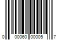 Barcode Image for UPC code 000060000057