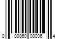 Barcode Image for UPC code 000060000064