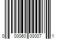 Barcode Image for UPC code 000060000071