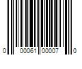 Barcode Image for UPC code 000061000070