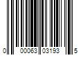 Barcode Image for UPC code 000063031935