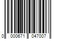 Barcode Image for UPC code 0000671047007