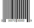 Barcode Image for UPC code 000070000009