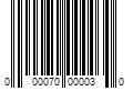 Barcode Image for UPC code 000070000030