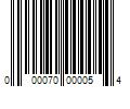 Barcode Image for UPC code 000070000054