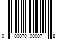 Barcode Image for UPC code 000070000078