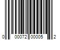 Barcode Image for UPC code 000072000052