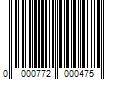 Barcode Image for UPC code 0000772000475