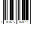 Barcode Image for UPC code 0000772020916