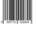 Barcode Image for UPC code 0000772022804