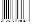 Barcode Image for UPC code 0000772039833