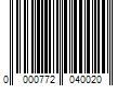 Barcode Image for UPC code 0000772040020