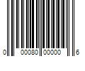 Barcode Image for UPC code 000080000006