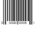 Barcode Image for UPC code 000080000051