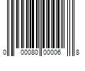 Barcode Image for UPC code 000080000068