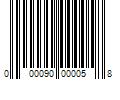 Barcode Image for UPC code 000090000058